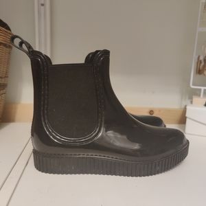Black, High Top Rain boots